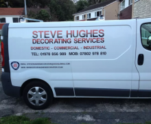 Steve Hughes Decorating Services van In Wrexham